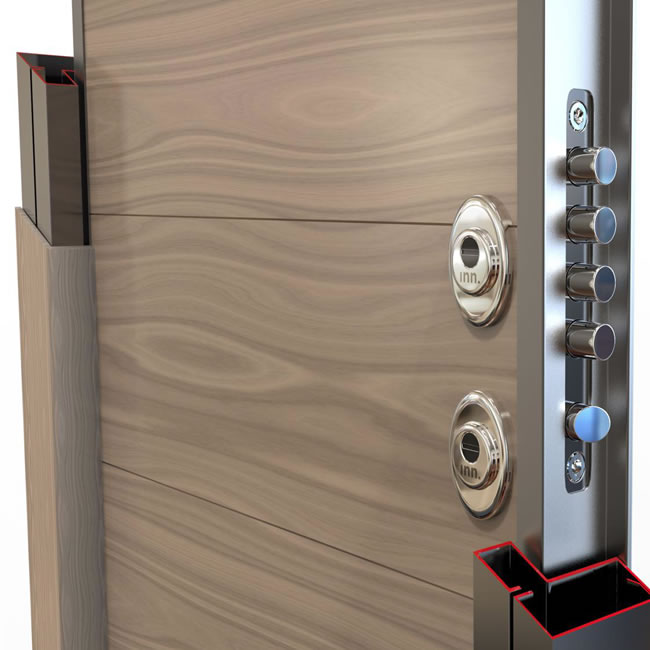 Puerta con cerradura segura